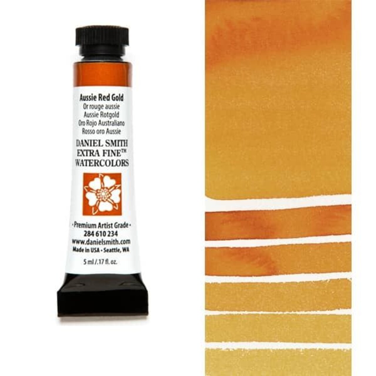 Daniel Smith Extra Fine Watercolors - Aussie Red Gold, 5 ml Tube